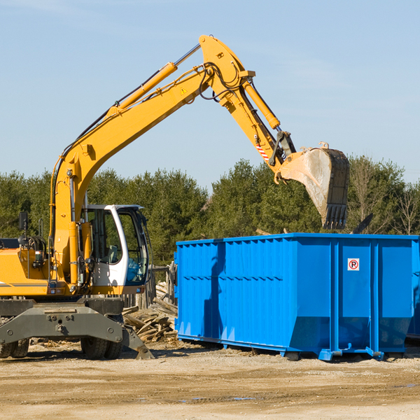 are there any restrictions on where a residential dumpster can be placed in Levering